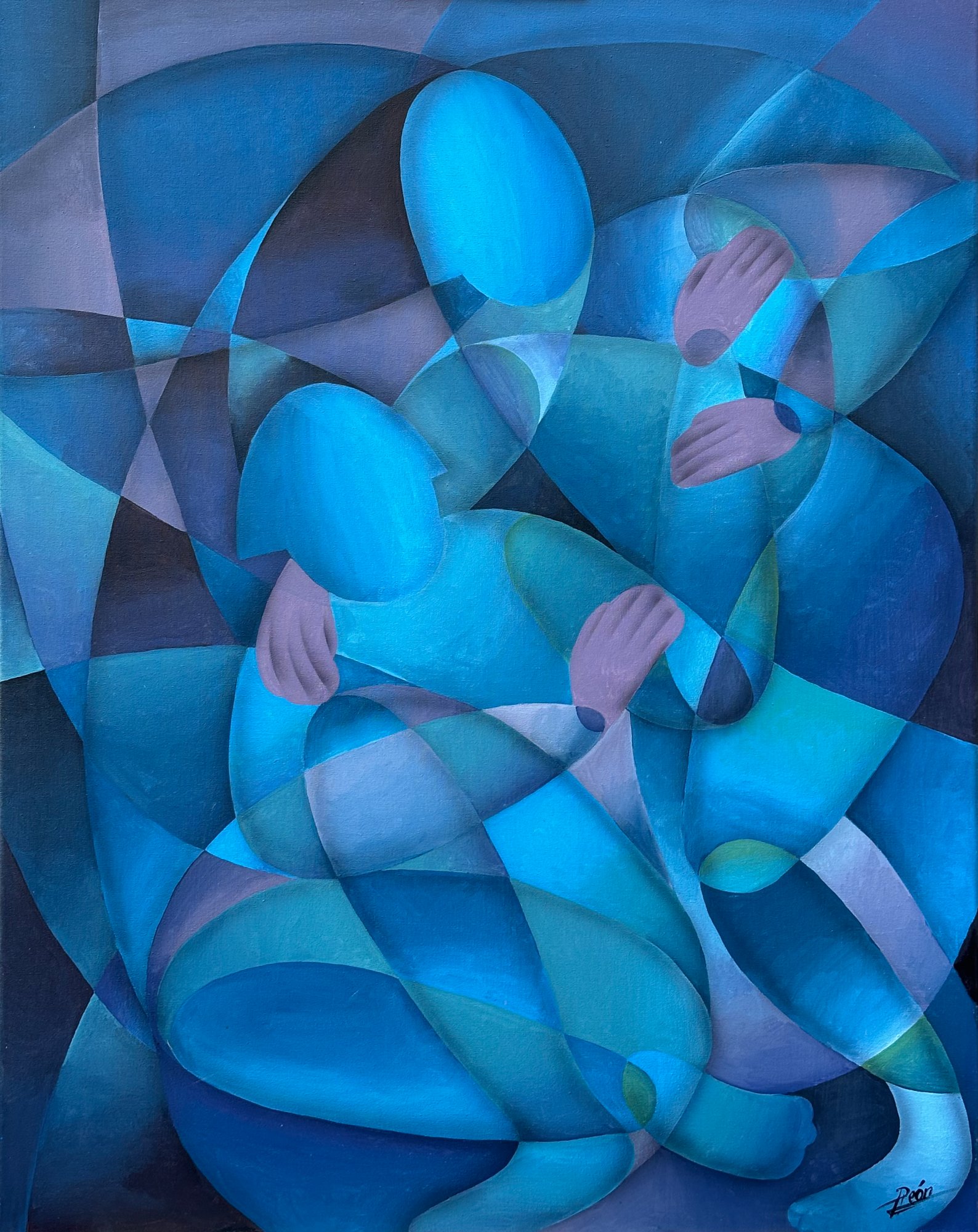 Parella en Blaus — Pere Lluís León